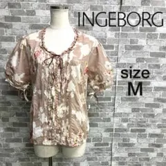 ☆新品☆INGEBORG フラワープリント 半袖ブラウス フリル　ピンクハウスのサムネイル