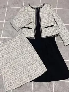 値下げ！ ツィードがオシャレ♡ジャケット＋スカート＋ワンピースの3点セット