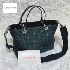 ゲラルディーニ ハンドバッグ ショルダー 2way サテン ギャランティカード