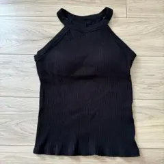 UNIQLO ホルターネックブラタンクトップ　ブラック　Sサイズ　春服　夏服