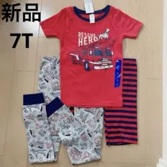 新品7T★carter’s 消防車柄 ルームウェア パジャマセットのサムネイル