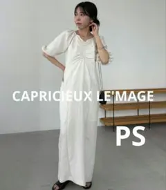 新品タグ付】CAPRICIEUX LE'MAGE ウェーブネックギャザーワンピ - メルカリ