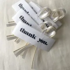 【20枚400円】thank you. サンキューシール ゴールド縁リボン付き