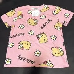 新品　Hello Kitty 日焼けハローキティ 半袖Tシャツ ピンク Lのサムネイル