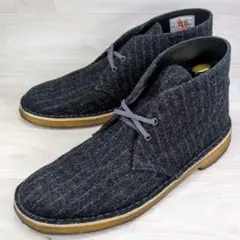 クラークス 25cm フランネル チャッカ ブーツ ブラック Z353