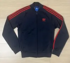 【激レアデッドストック】adidas ジップアップジャケット ネイビー/レッド