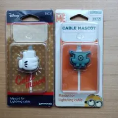 【匿名配送】ディズニー＆ミニオン Lightningケーブルマスコットセット