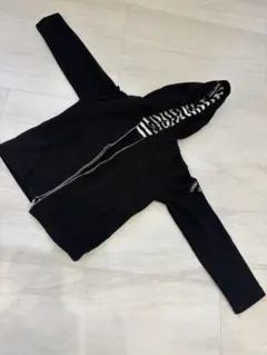 黒ストライプ内側パーカー