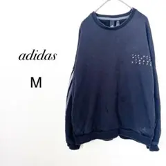 【アディダス】　スウェット CITY CREW サイドライン 黒　M ロゴ
