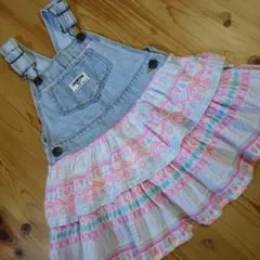 OshKosh B'gosh デニム ジャンバースカート フリルのサムネイル