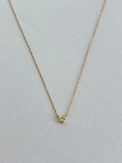 【4℃】K18 一粒ダイヤモンドネックレス⟡.·
