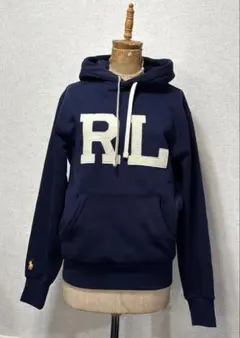 ポロ ラルフローレン パーカー M フーディ ネイビー RL ロゴ