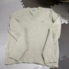 ラコステ ベージュ Vネックセーター