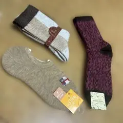 レディース あったか　ソックス 3足セット 22-25cm