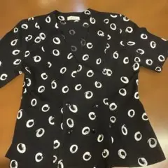 plare 半袖ドット柄シャツ