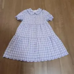 mezzo piano チェック柄 半袖ワンピース 140cm
