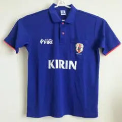 【新品未使用品】JFA 日本サッカー協会 ポロシャツ 青 キリン 非売品◉L