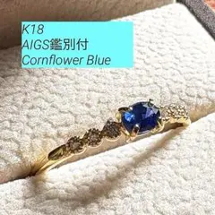 K18 希少石 天然 パライバトルマリン リング ミル打ち ネオンブルー 