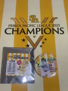 ホークス　野村勇　ホログラムバッジ　優勝