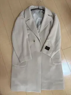 ベージュ ダッフルコート ウール混合