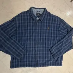 古着 CHAPS チェック スウィングトップ 青