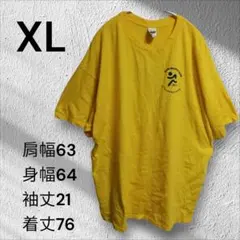 海外古着 Tシャツ イエロー バックプリント ギルダン XLのサムネイル
