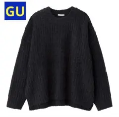 【新品】GU モールフェザーヤーンオーバーサイズセーター　ニット　XLサイズ