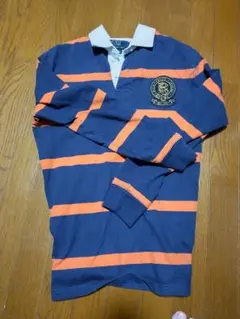 ポロラルフローレン ラガーシャツ　Ralph Lauren 紺　オレンジ　M