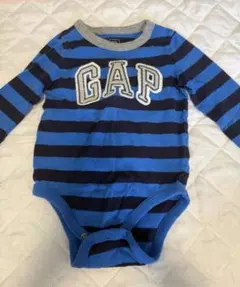 【GAP】ロンパース 青と黒ストライプロンパース 6-12ヶ月 男の子