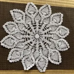 レース編み ホワイト テーブルセンター
