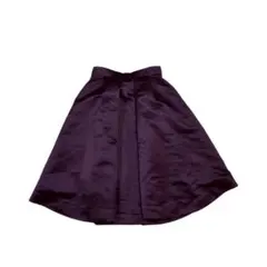 TOCCA タックフレアスカート パープル 日本製 上品（4）