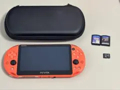 オレンジ PS Vita 本体 ケース付き pch-2000