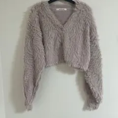 【 archives 】 シャギーニットカーディガン ピンク