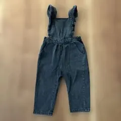 ★値下げ★ZARA フリル付きダークデニムオーバーオール 18-24ヶ月