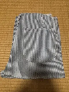 ストライプ コットン オーバーオール