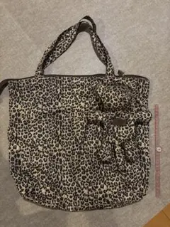 バーニーズヒョウ柄エコバッグ ぬいぐるみ付き