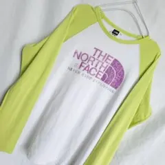 ザノースフェイスラグラン ロンt ロンT ビッグ ロゴ パープル