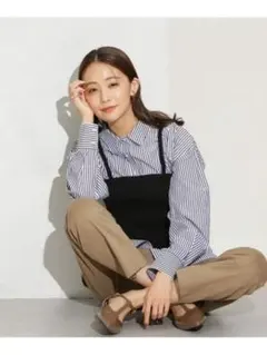 新品　タグ付き　NANOuniverse パールボタン オーバーシャツ　ブラウス