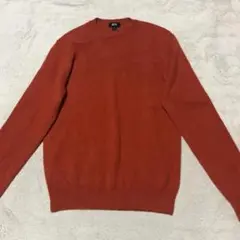 寄付対象品 ユニクロ UNIQLO カシミヤ100％ ニットセーター オレンジ