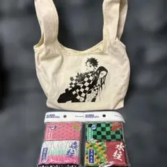 鬼滅の刃イラスト トートバッグとティッシュセット