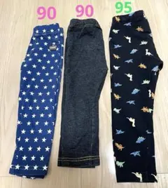 ベビーキッズ　ズボン レギンス まとめ　ベビードール　3点10分丈