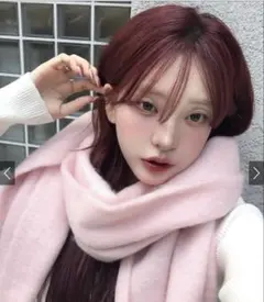 【大幅値下げ】起毛フリンジマフラー ピンク 羽織 ひざ掛け ストール フリンジ