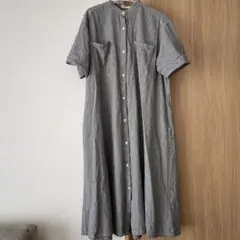 スタジオクリップ　半袖 シャツワンピース ロング丈