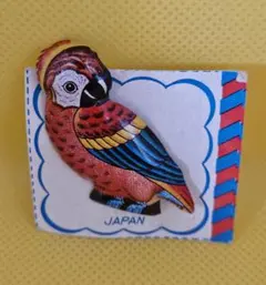 ヴィンテージ鳥モチーフブローチ／JAPAN刻印あり／レトロアクセサリー