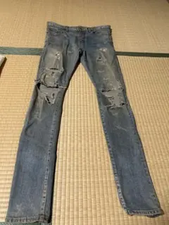 名作　saint laurent paris 13aw ニークラッシュデニム30のサムネイル