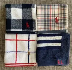 ラルフローレンハンドタオル　タオルハンカチRALPH LAUREN 四枚セット