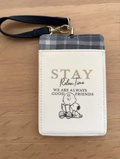 PEANUTS スヌーピー パスケース リール付き