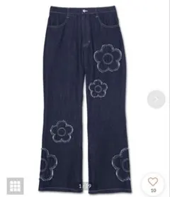 マリークヮント デイジーパッチデニム パンツ （ネイビー）