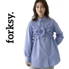 forksy.フォルクシー オケージョン対応 フリルビスチェ付きシャツ