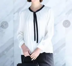 インディヴィ ボウタイ ブラウス